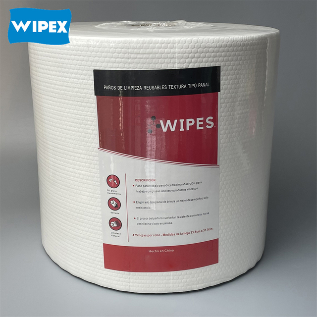 Hydroentangled PET Wood-Pulp Composite Industrial Degreasing Wipes
