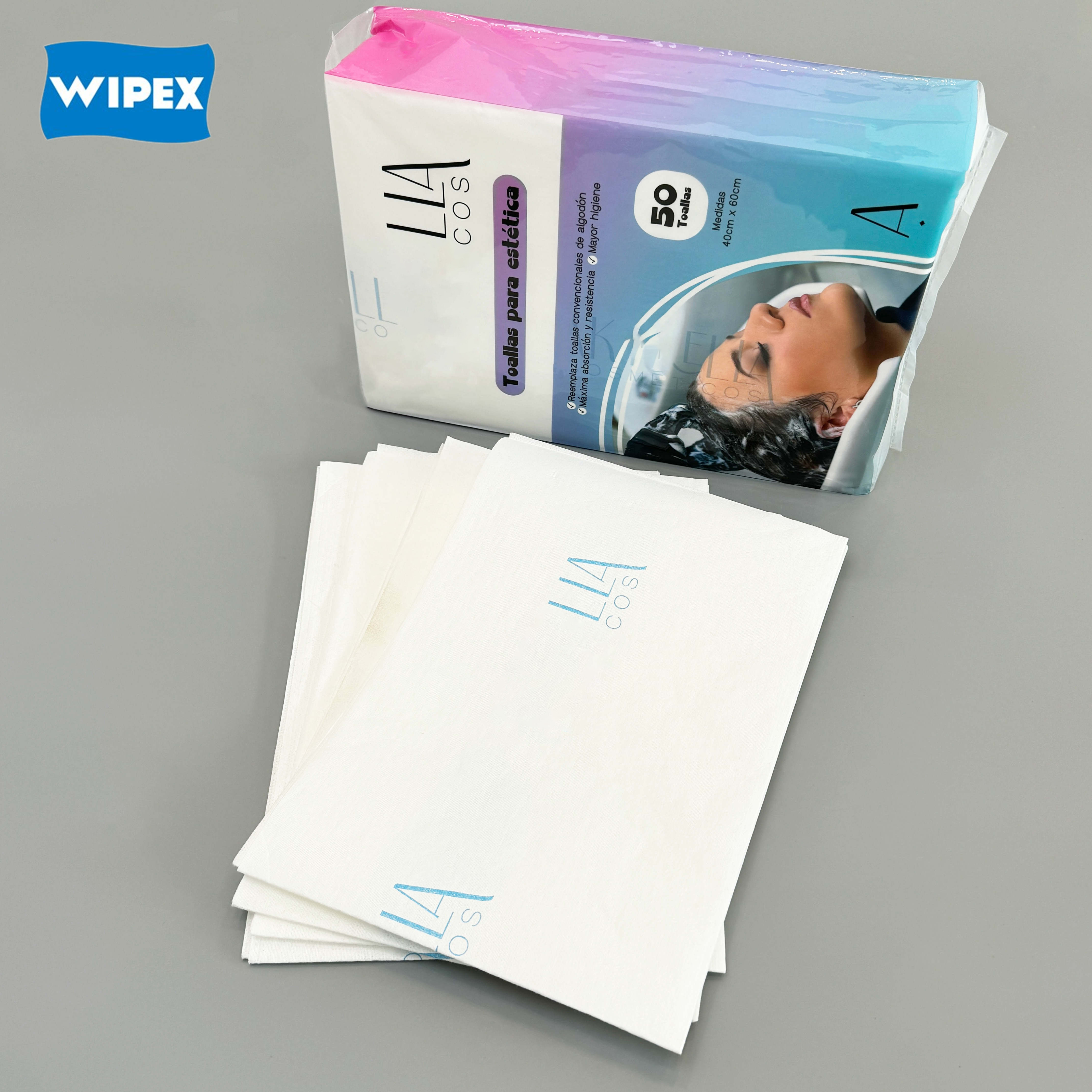 Disposable Biodegradable Hair Salon Towels Spunlace Nonwoven Hair Dry Towel