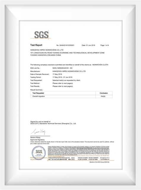SGS verified nonwoven wipes and dry wipes for global cleaning markets