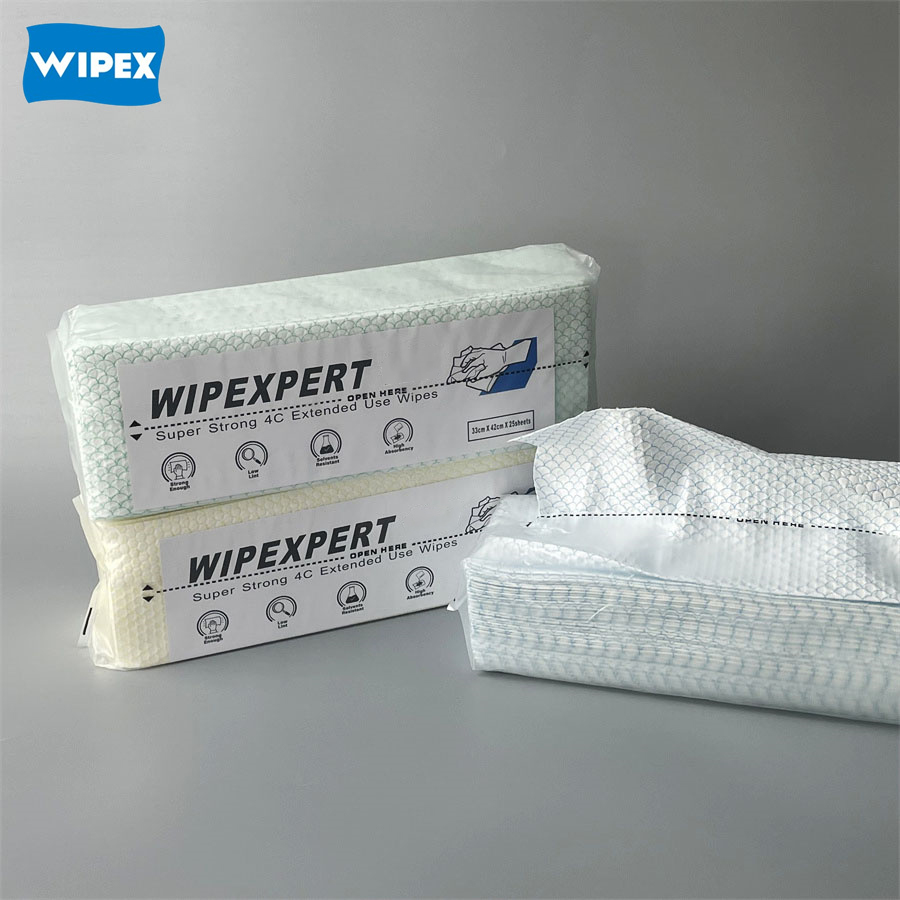 White Color Coded High-Absorbency Spunlace Food-Safe Wipes