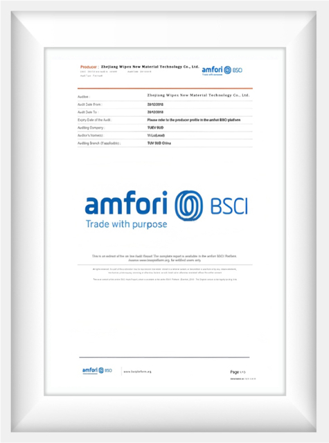 BSCI certified factory for industrial wipes and nonwoven wipes manufacturing