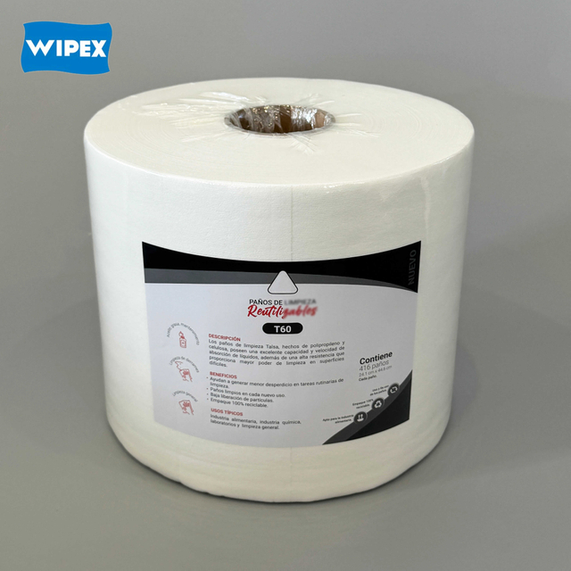 Reusable PP woodpulp Industrial Cleaning Wipes Roll