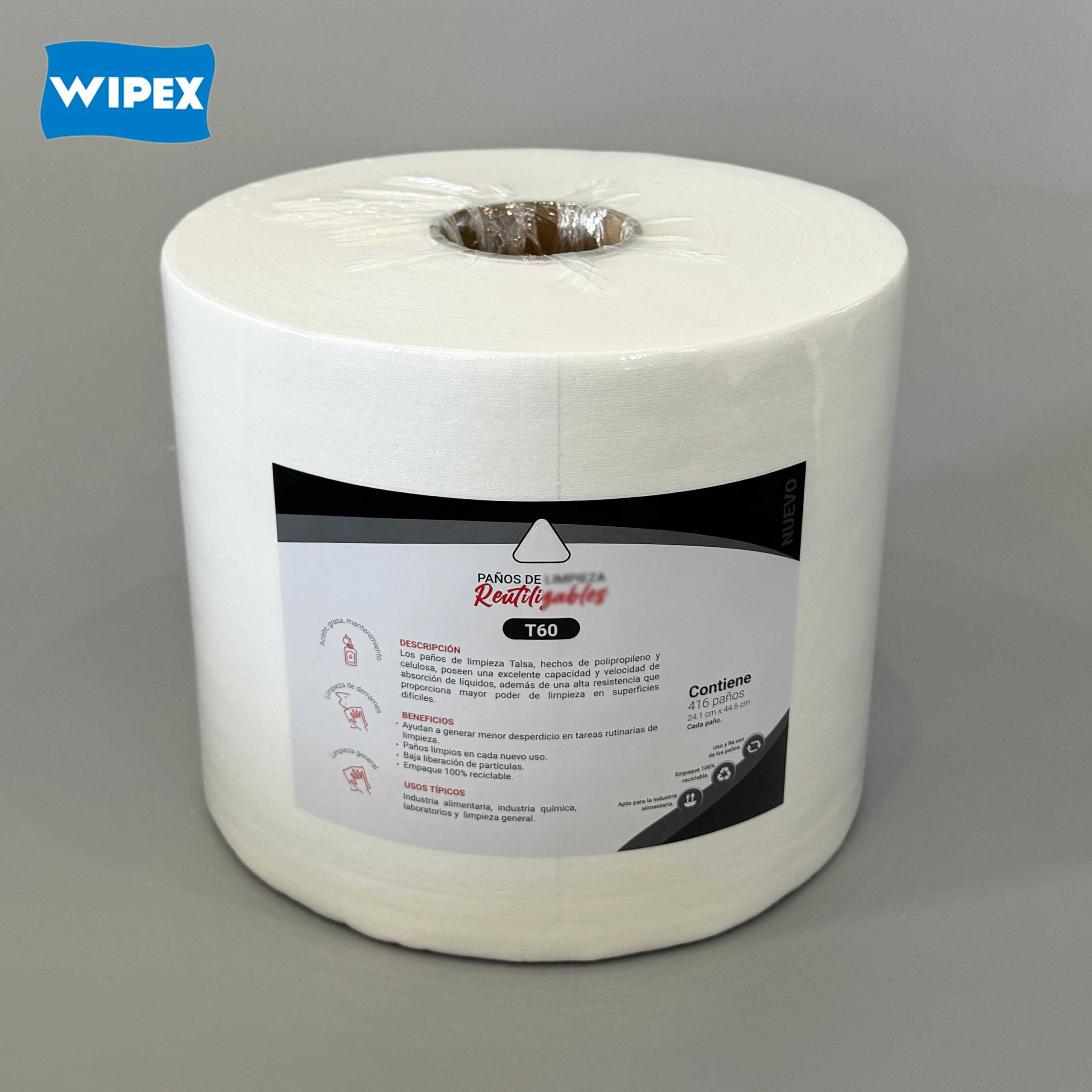 Reusable PP woodpulp Industrial Cleaning Wipes Roll