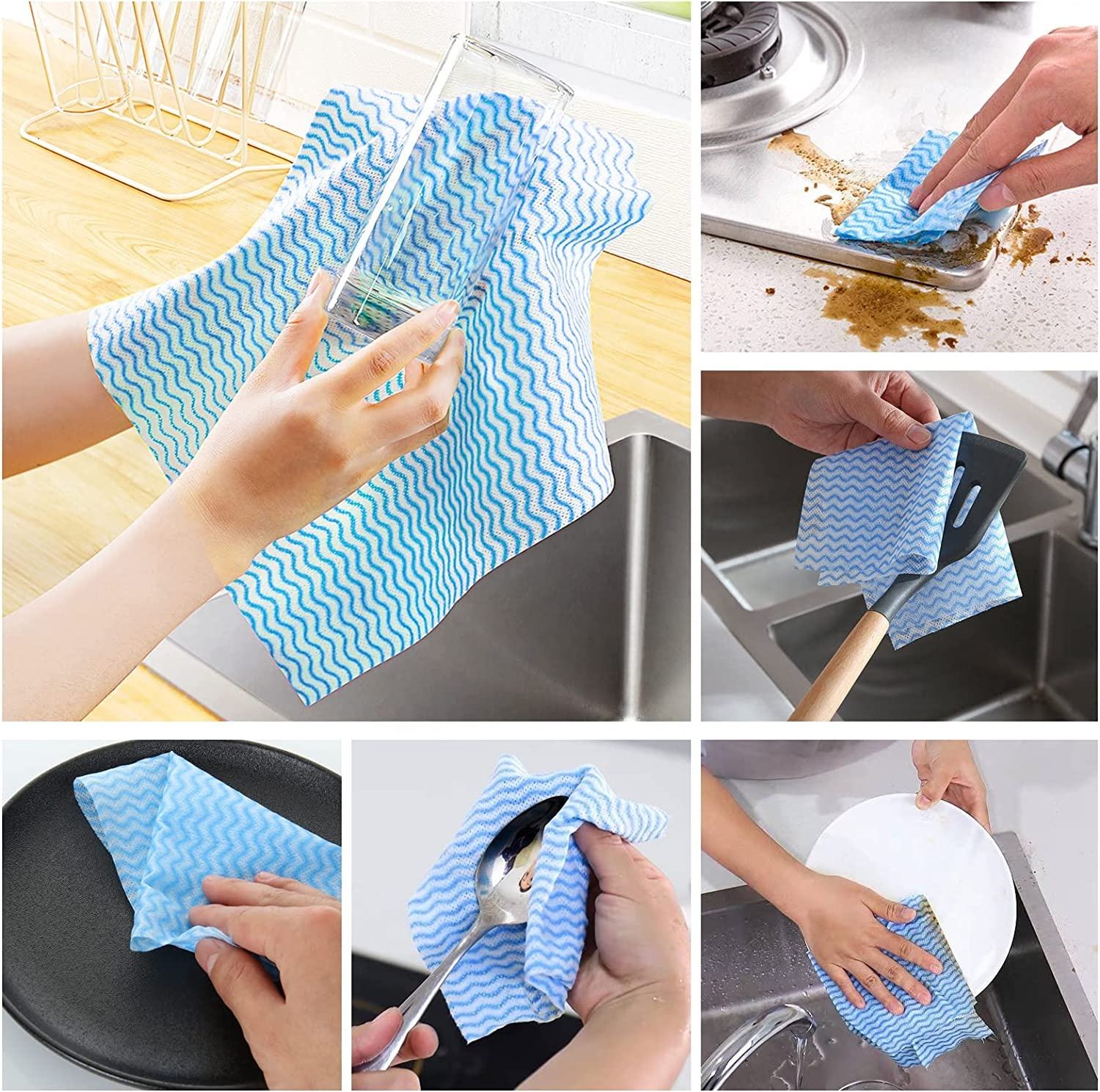 Reusable Spunlace Nowoven Household Disposable Kitchen Cleaning Wipes