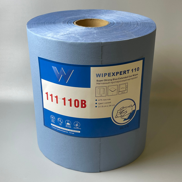 Light Blue Extended Use Disaposable PP Woodpulp Cleaning Rolls