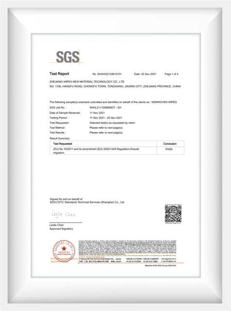 SGS approved non woven cleaning cloth for safety and material compliance