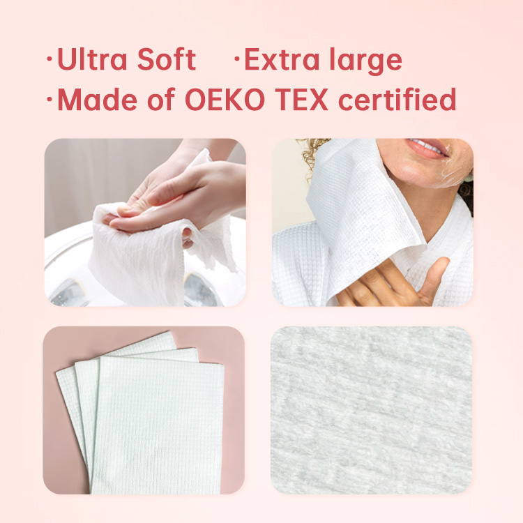 Disposable Lint-free Skin-friendly Non-woven Fabric Facial Cleaning Towels for Travel
