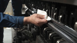 Precision equipment cleaning using lint free professional wipes