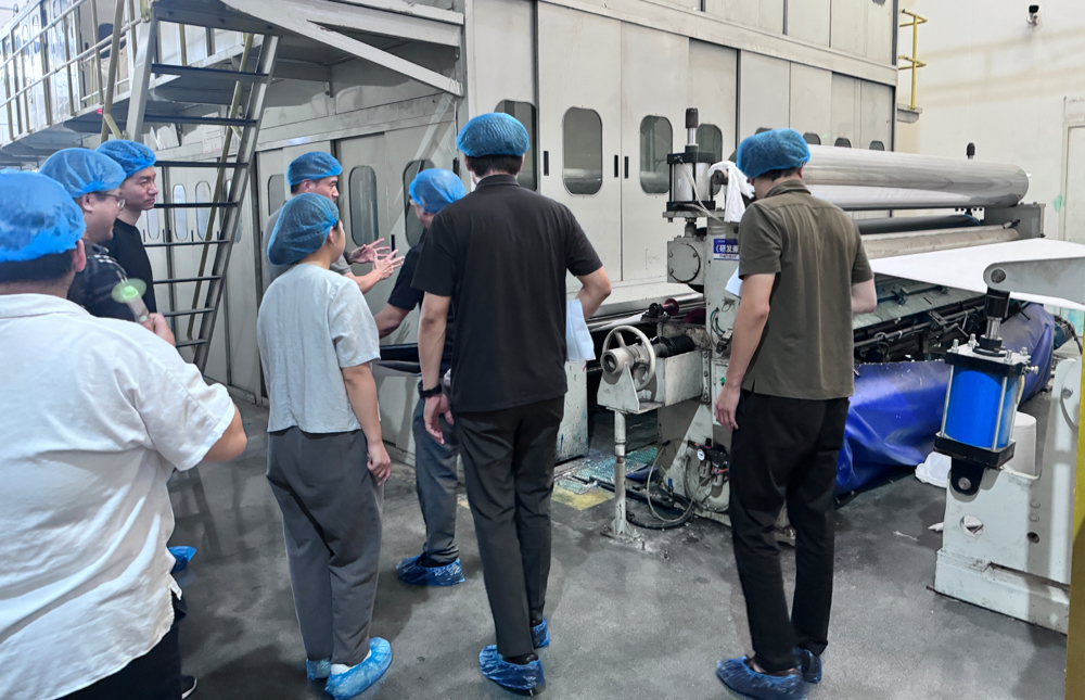 OEM consultation for industrial wipes production line onsite